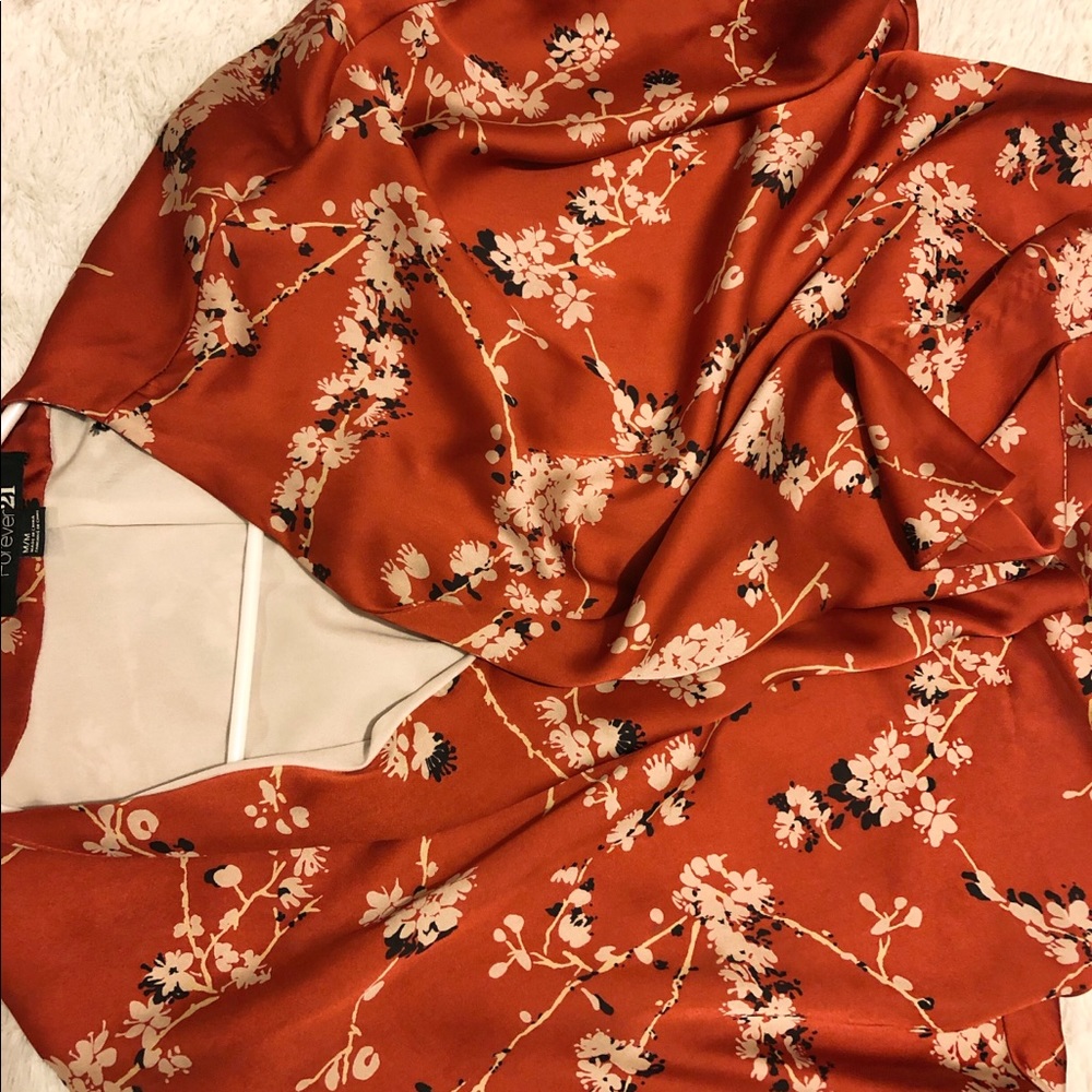 Mini open robe/ silk shirt Asian design